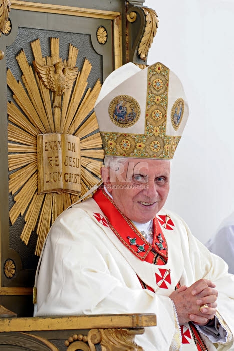 Visite pastorale du pape Benoît XVI à Cagliari en Sardaigne, Italie.