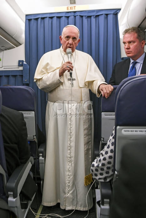 Retour du voyage apostolique du pape François en Irlande