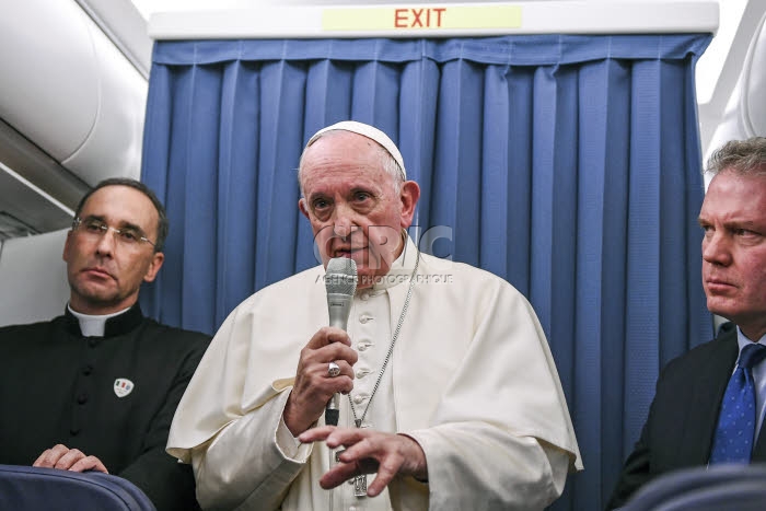 Retour du voyage apostolique du pape François en Irlande