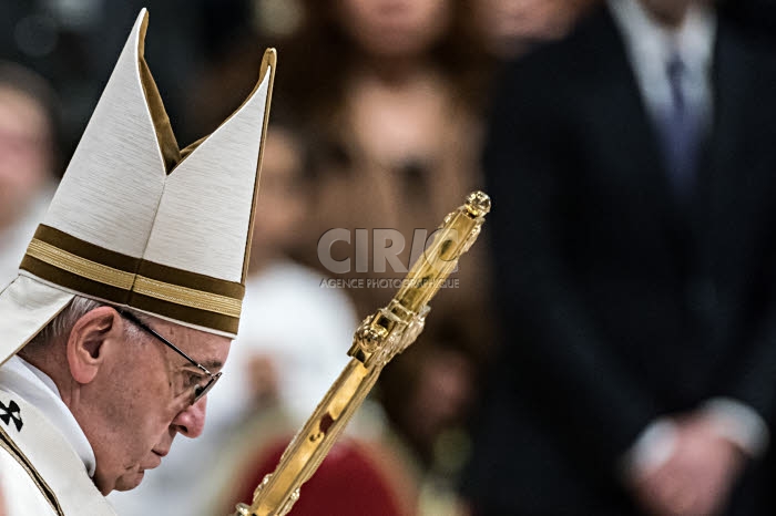 Le pape François lors de la messe de l’Epiphanie.