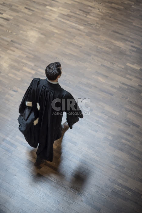 Avocat dans le palais de justice de Lyon, France.