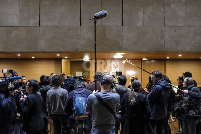 Journalistes dans le tribunal correctionnel de Lyon.