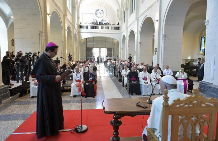 JMJ 2019 au Panama. Le pape François rencontre les évêques d'Amérique centrale