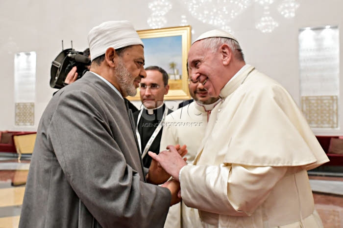 Le pape François à Abu Dhabi, Emirats arabes unis.