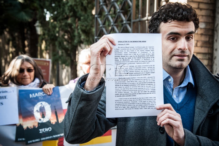Abus sexuels dans l’Eglise, manifestation de victimes à Rome.