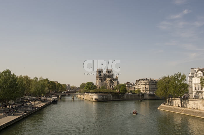 Vue de la cathédrale Notre Dame à Paris.