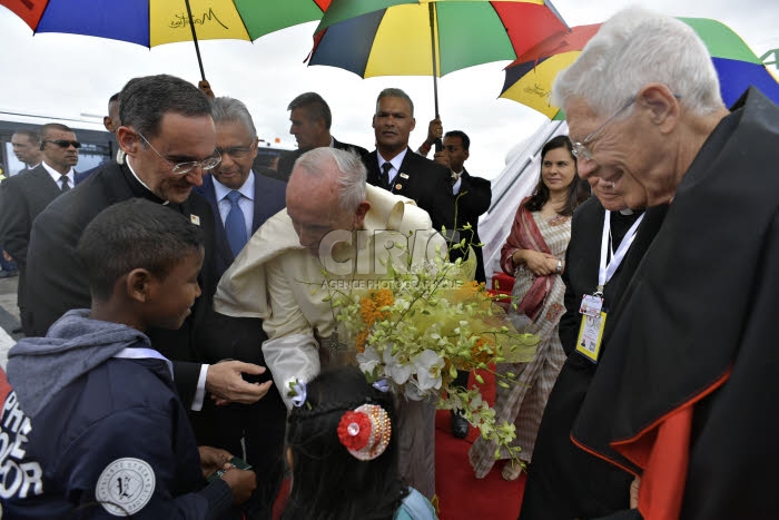 Voyage apostolique du pape François à l'Ile Maurice, Afrique australe.