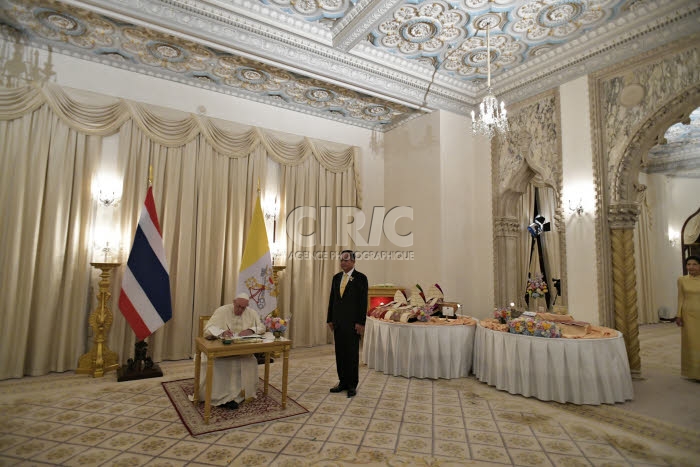 Voyage apostolique du pape François en Asie. Bangkok, Thaïlande.