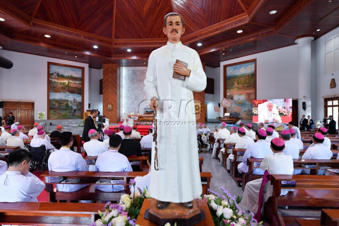 Voyage apostolique du pape François en Asie. Bangkok, Thaïlande.