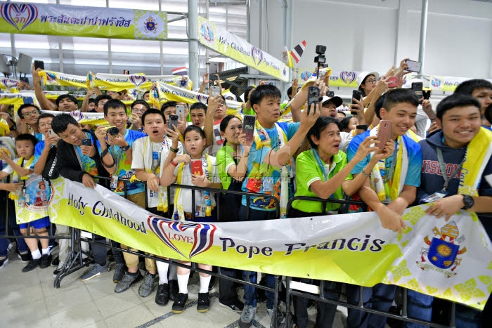 Voyage apostolique du pape François en Asie. Bangkok, Thaïlande.