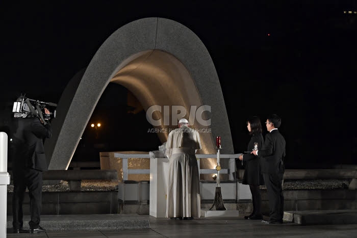 Voyage apostolique du pape François en Asie. Hiroshima, Japon.