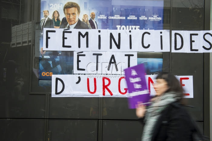 Paris, marche contre les violences sexistes et sexuelles faites aux femmes.