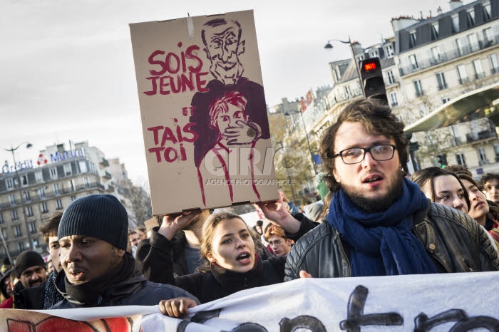 Manifestation contre le projet de réforme des retraites.