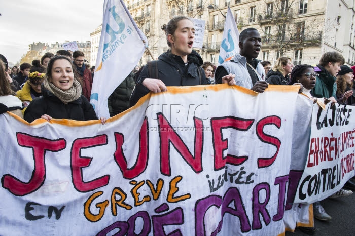 Manifestation contre le projet de réforme des retraites.