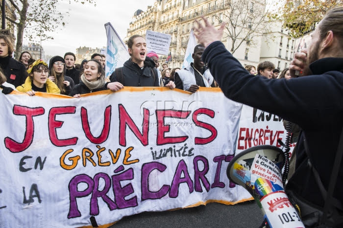 Manifestation contre le projet de réforme des retraites.