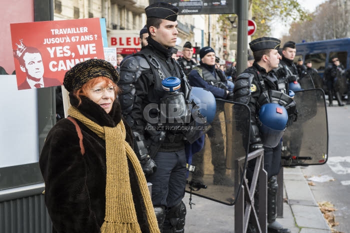 Manifestation contre le projet de réforme des retraites.