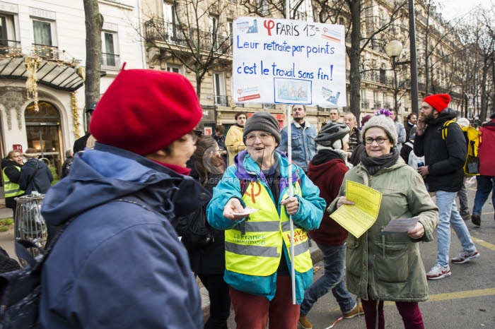 Manifestation contre le projet de réforme des retraites.