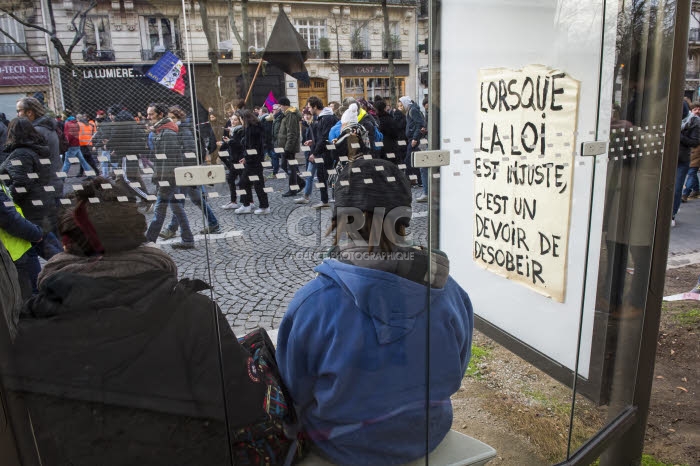Manifestation contre le projet de réforme des retraites.
