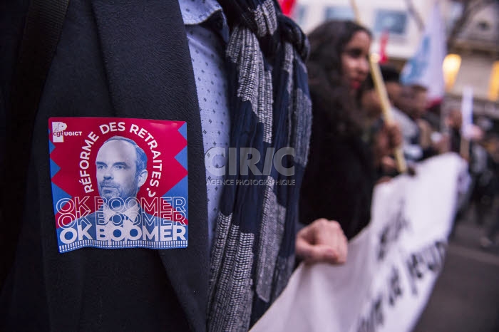 Manifestation contre le projet de réforme des retraites.