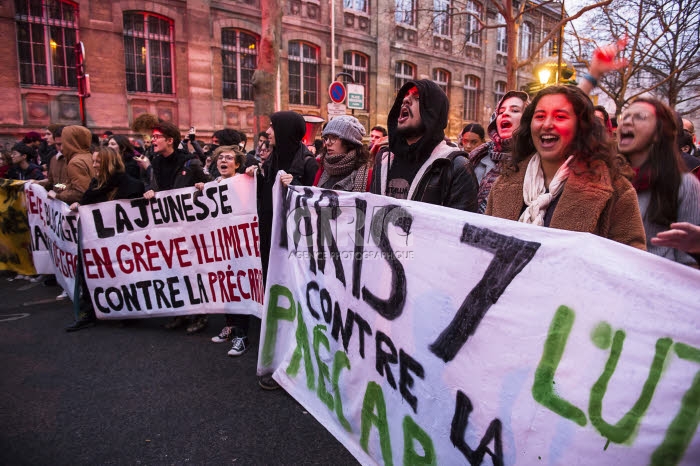 Manifestation contre le projet de réforme des retraites.