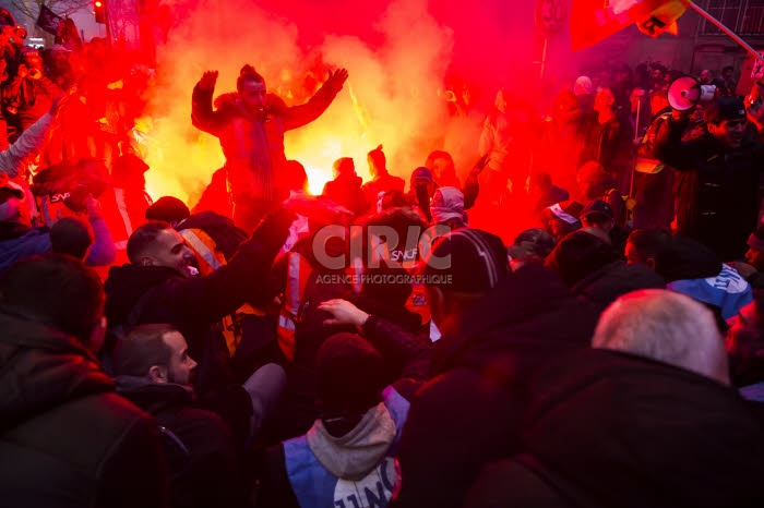 Manifestation contre le projet de réforme des retraites.