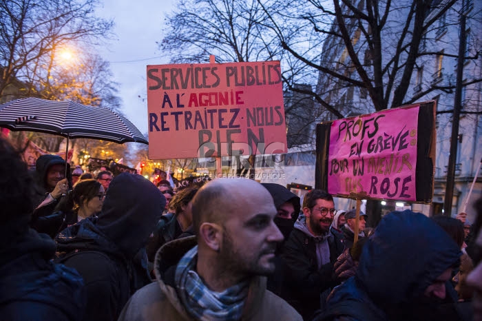 Manifestation contre le projet de réforme des retraites.