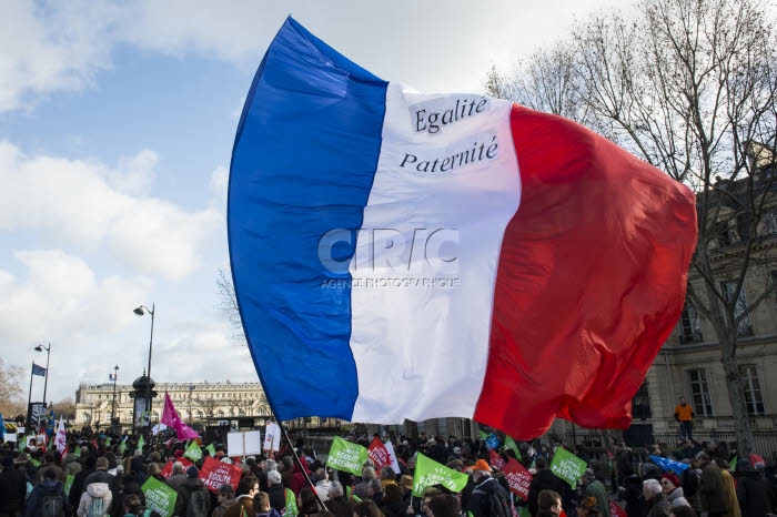 Manifestation contre la réforme de la PMA, la GPA, le projet de loi bioéthique.