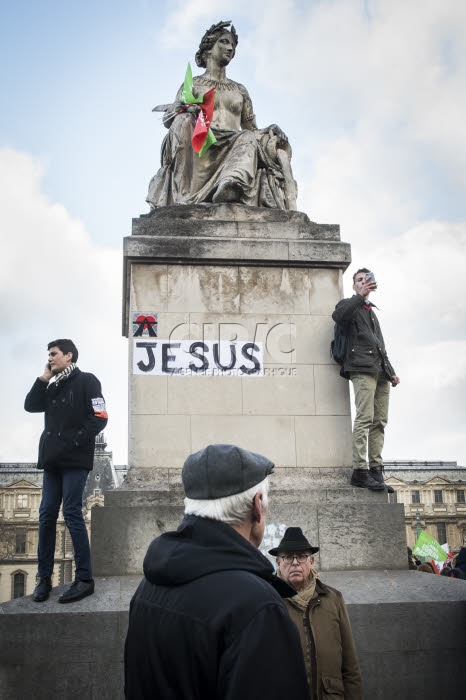 Manifestation contre la réforme de la PMA, la GPA, le projet de loi bioéthique.