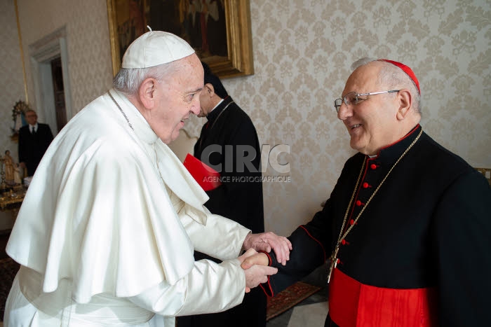 Le pape François et le Card. Louis Raphael SAKO.