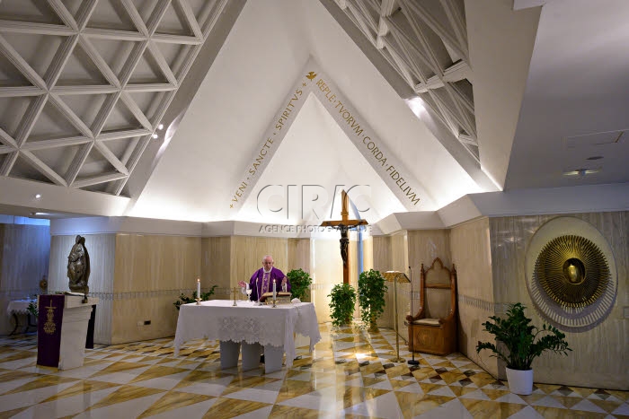 Messe quotidienne du Pape célébrée dans la résidence Sainte Marthe.