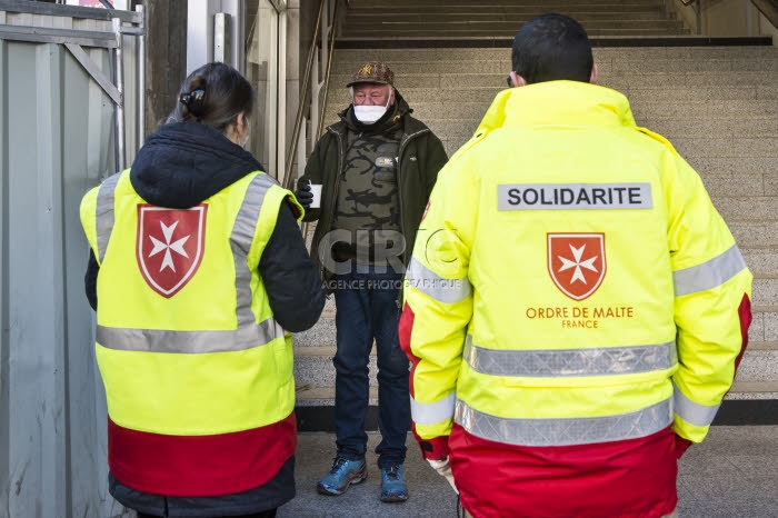 Coronavirus Covid-19, distribution alimentaire, par l’Ordre de Malte France.