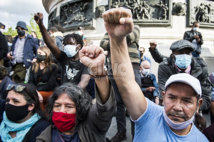 Rassemblement en hommage à George FLOYD, mort lors d'une arrestation aux USA.