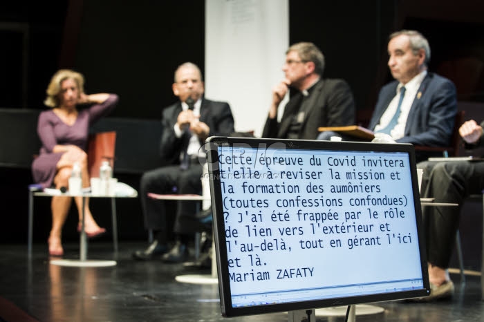 Crise Covid-19, débat avec les présidents des principaux cultes en France.