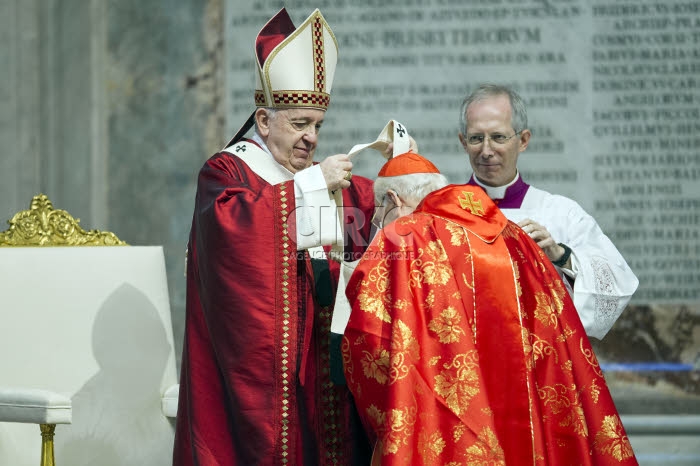 Le pape François remet les pallium aux archevêques métropolitains.